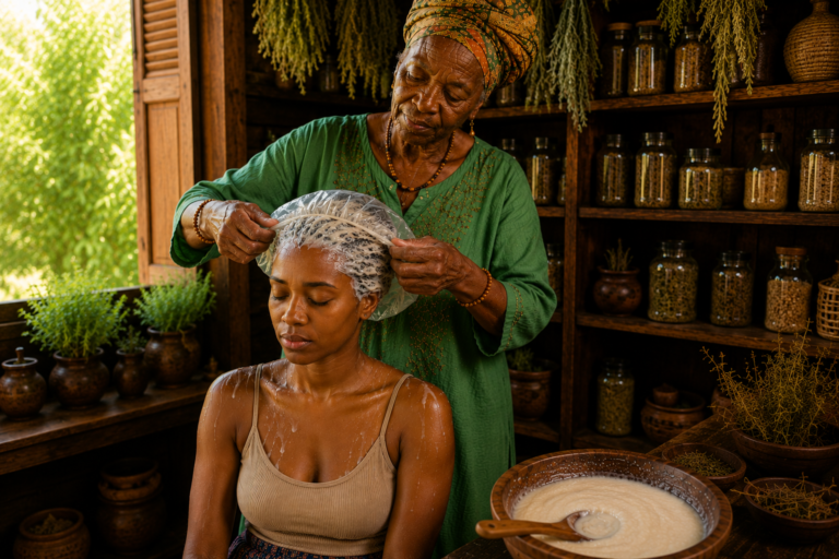 How to Restore Dry, Brittle Hair Naturally Using Fermented Rice Milk, Irish Sea Moss & Flaxseed