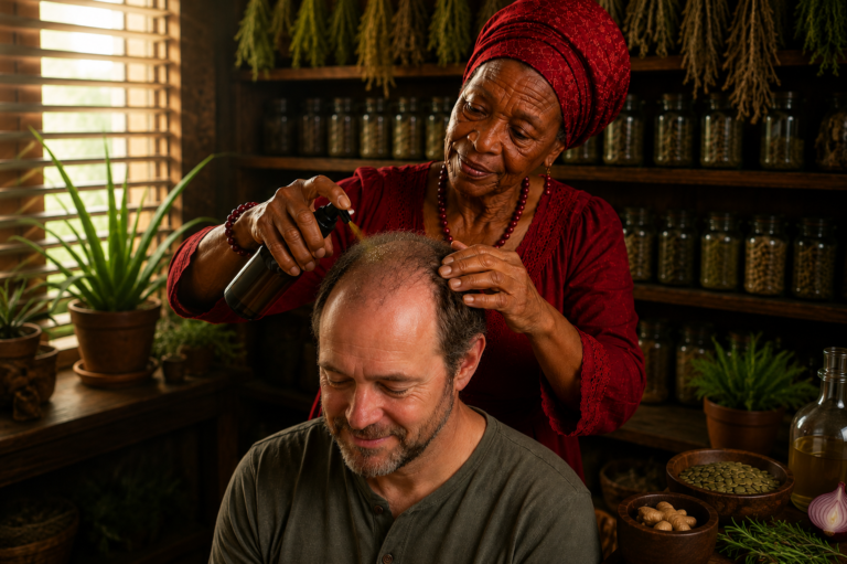 How to Regrow Thinning Hair and a Bald Crown Naturally Using Onion, Ginger, Rosemary, Pumpkin Seed & Gotu Kola